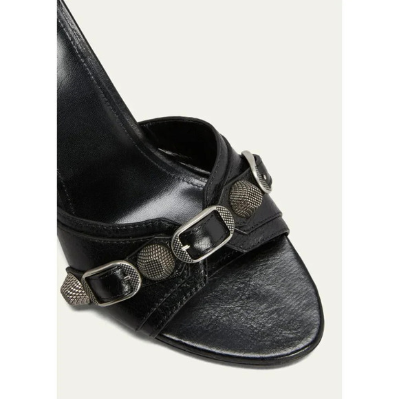 BALENCIAGA Cagole Sandals in Black 37 with Box Womens Mules High Heels - Picture 14 of 16